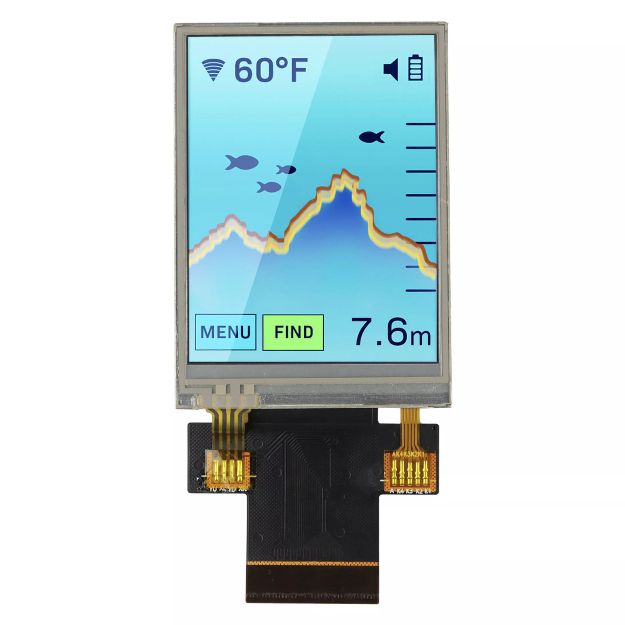 Modul sentuhan sentuhan rintangan 2.6 inci IPS TFT