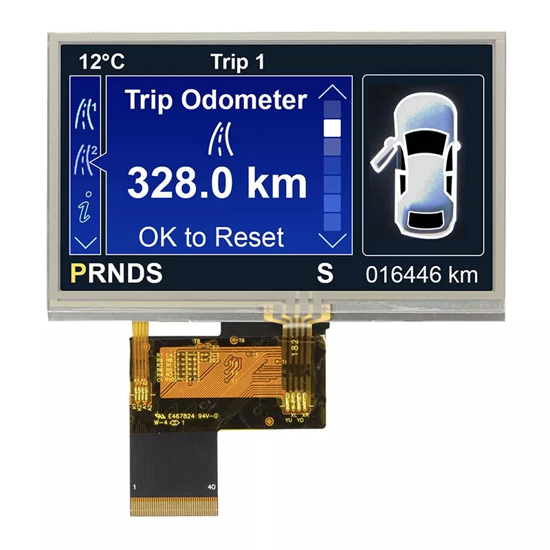 4.3 inci 480x272 Modul TFT Touch Resistive