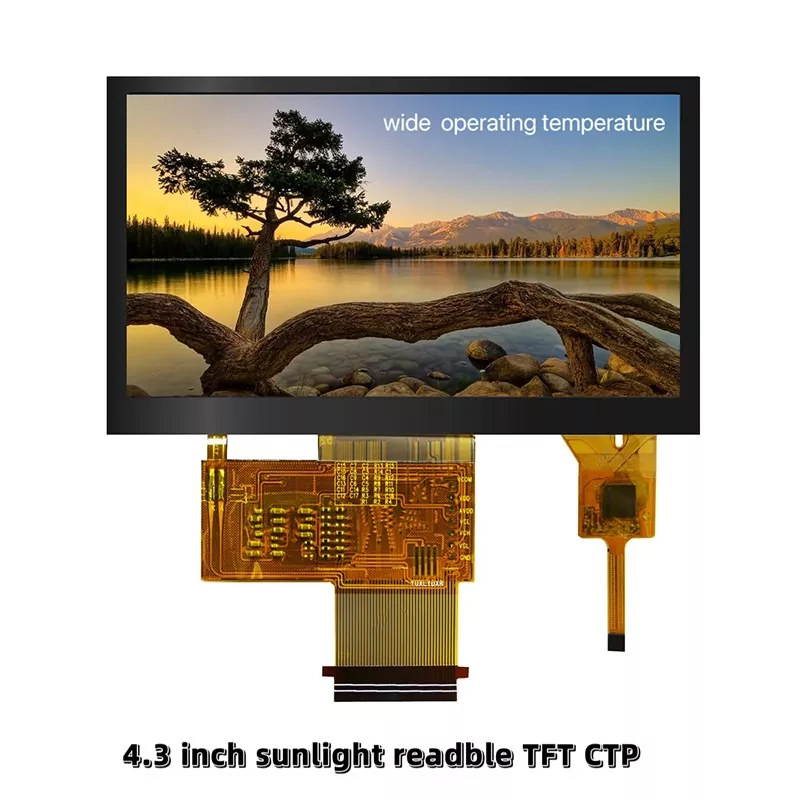 Modul TFT suhu 4.3 inci lebar dengan skrin sentuh